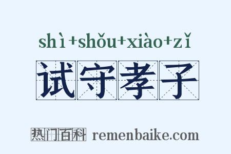 试守孝子是什么意思的图片